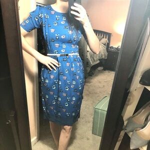 Yumi Kim blue telephone print a-line midi dress - size XS​​